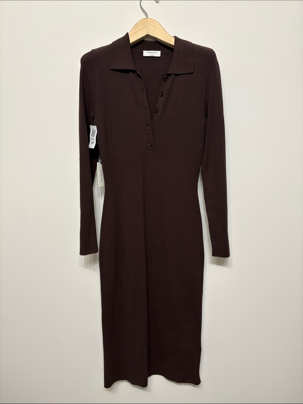 Aritzia babaton mocha brown Wolfgang dress sz m medium new